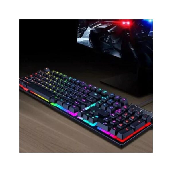 Teclado Gamer com Fio USB com Iluminação RGB