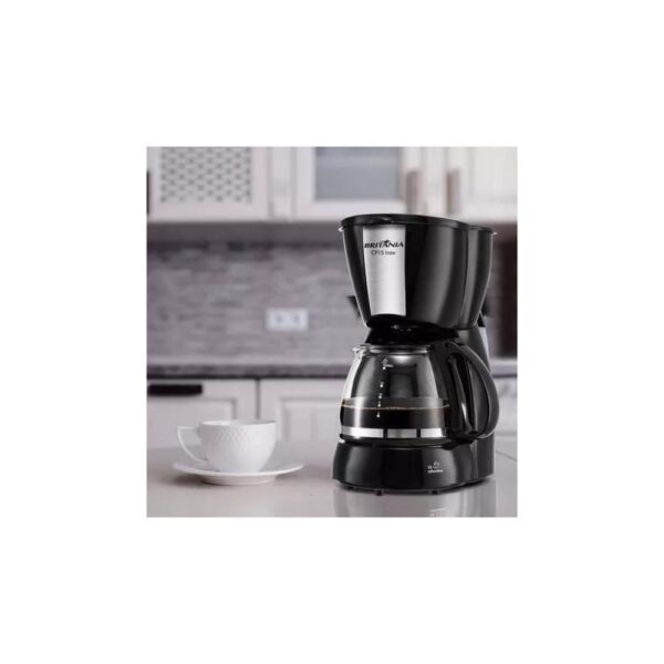 Cafeteira Britânia Cp15 Vidro Preto Com Inox 127V - Image 6