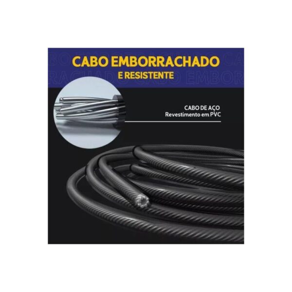 Corda De Pular Cross Speed Rope Rolamento Profissional Fit PDO Preto - Image 5