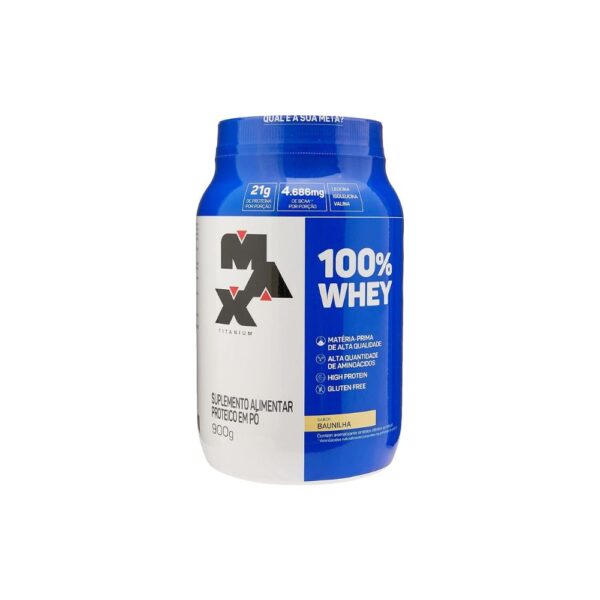 Max Titanium 100% Whey - 900G Baunilha -