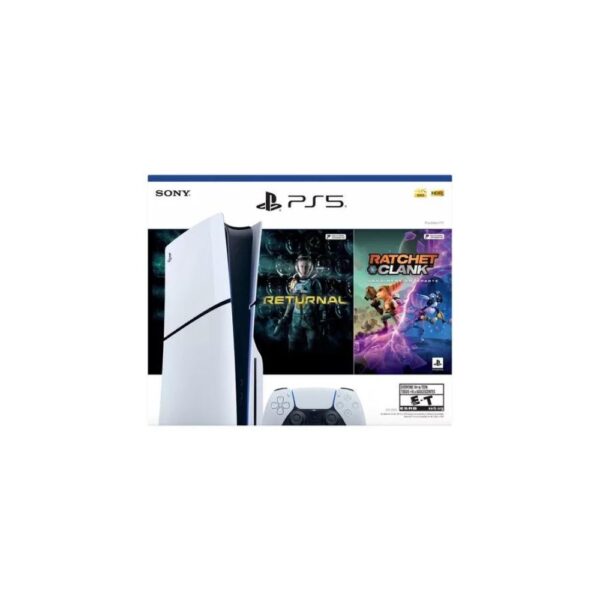 Playstation Ps5 Slim Standard + jogos Ratchet Clank and Returnal Branco 1 TB - Image 7