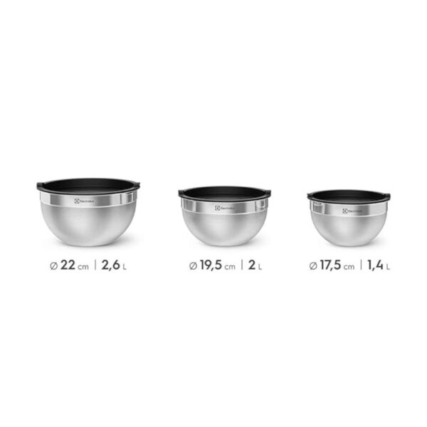 Conjunto de Bowls Tigelas de Inox com Tampa Plástica Electrolux - Image 3